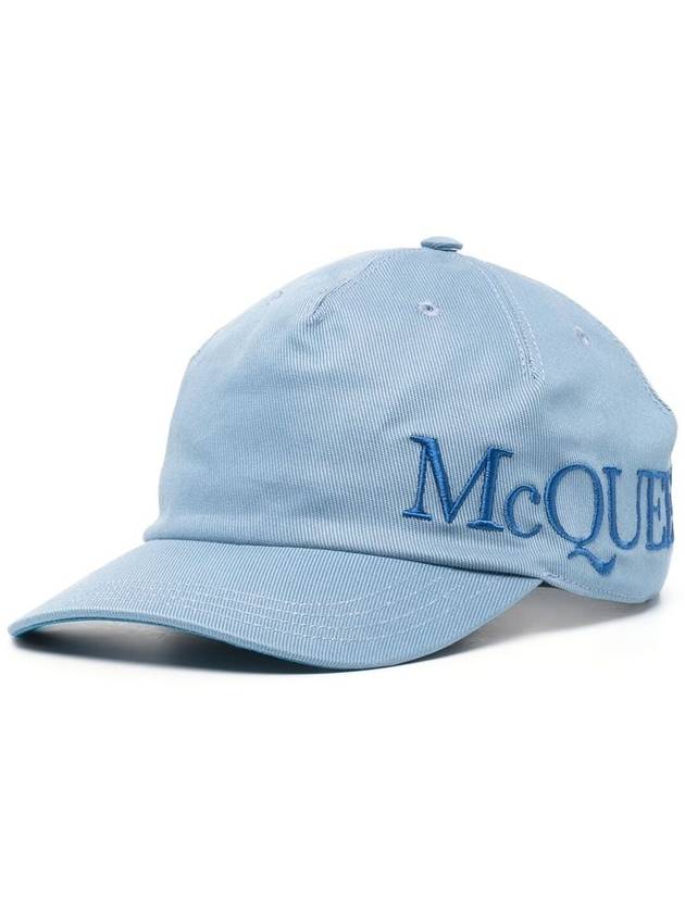 Embroidered Logo Ball Cap Blue - ALEXANDER MCQUEEN - BALAAN 2