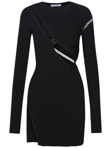 The Attico Black Viscose Blend Dress - THE ATTICO - BALAAN 1