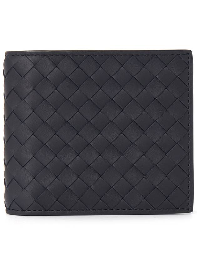 Men's Intrecciato Half Wallet Navy - BOTTEGA VENETA - BALAAN 2