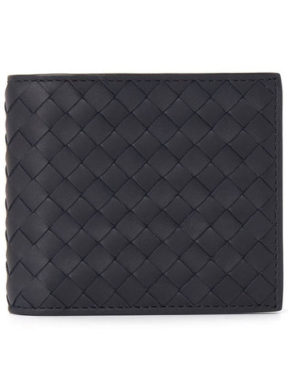 Men's Intrecciato Half Wallet Navy - BOTTEGA VENETA - BALAAN 2