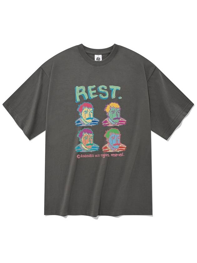 Rest Short Sleeve T Shirt Gray - RADINEO - BALAAN 1