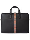 Signature Stripe Brief Case Black - PAUL SMITH - BALAAN.