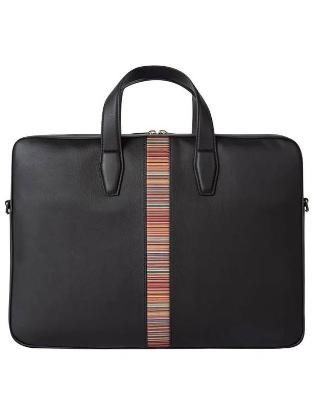 Signature Stripe Brief Case Black - PAUL SMITH - BALAAN 1