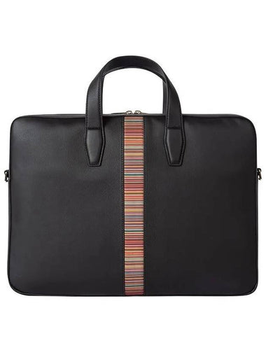 Signature Stripe Brief Case Black - PAUL SMITH - BALAAN 1