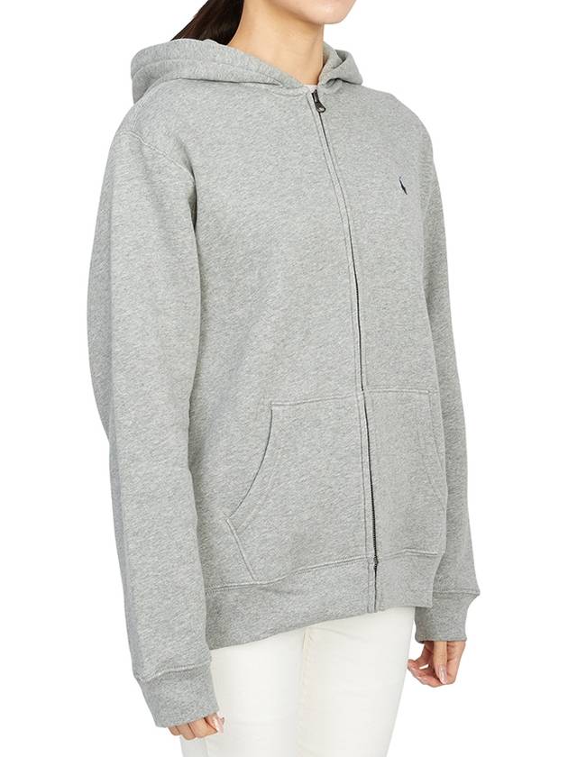 Women s Logo Hooded Zip Up Jacket Gray - POLO RALPH LAUREN - BALAAN 5