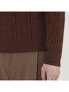 Modal Cable Collar Knit Brown - CHANCE'S NOI - BALAAN 7