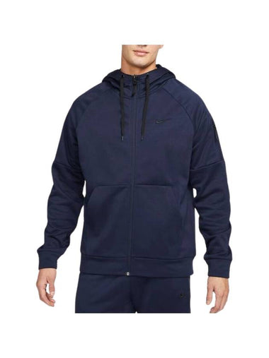 Full Zip-Up Fitness Hooded Jacket Navy - NIKE - BALAAN 1