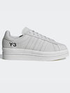 Hicho Leather Low Top Sneakers Grey - Y-3 - BALAAN 2