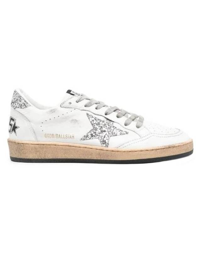 Ball Star Heel Tab Low Sneakers White Silver - GOLDEN GOOSE - BALAAN 1