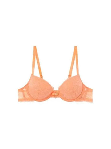 UNDERWEAR Women's Flower Lace Push-up Bra Orange - EMPORIO ARMANI - BALAAN 1