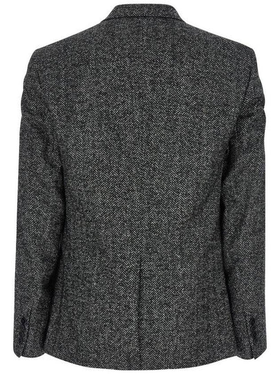 Grey Single-Breasted Jacket With Peak Revers In Wool Stretch Man - DOLCE&GABBANA - BALAAN 2