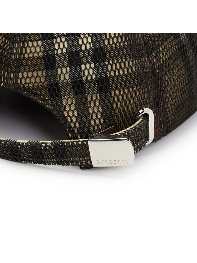 Mesh Overlay Check Ball Cap Beige - BURBERRY - BALAAN 7