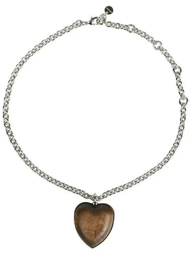 The Pietra Necklace Silver Brown - JACQUEMUS - BALAAN 1