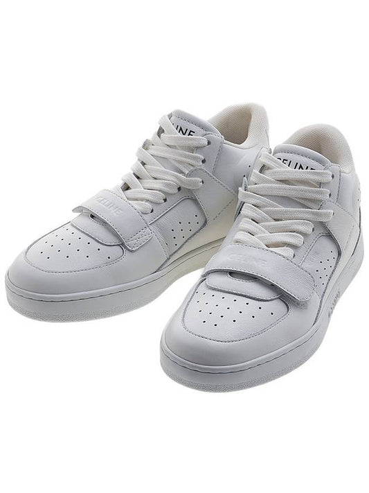 CT02 Velcro Mid-Top Sneakers Optic White - CELINE - BALAAN 2