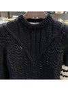diagonal pullover knit top navy - THOM BROWNE - BALAAN 5