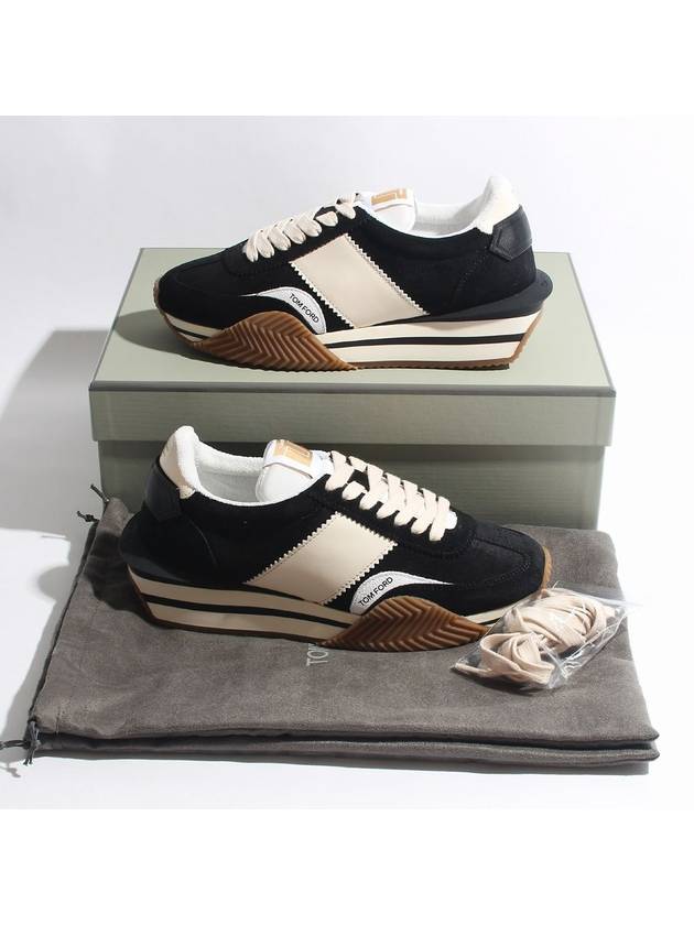 Suede James Sneakers Black Cream - TOM FORD - BALAAN 6