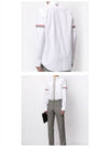 Oxford Striped Grosgrain Armband Classic Long Sleeve Shirt White - THOM BROWNE - BALAAN 7