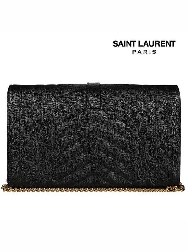 Cassandre Monogram Chain Cross Bag Black - SAINT LAURENT - BALAAN 4