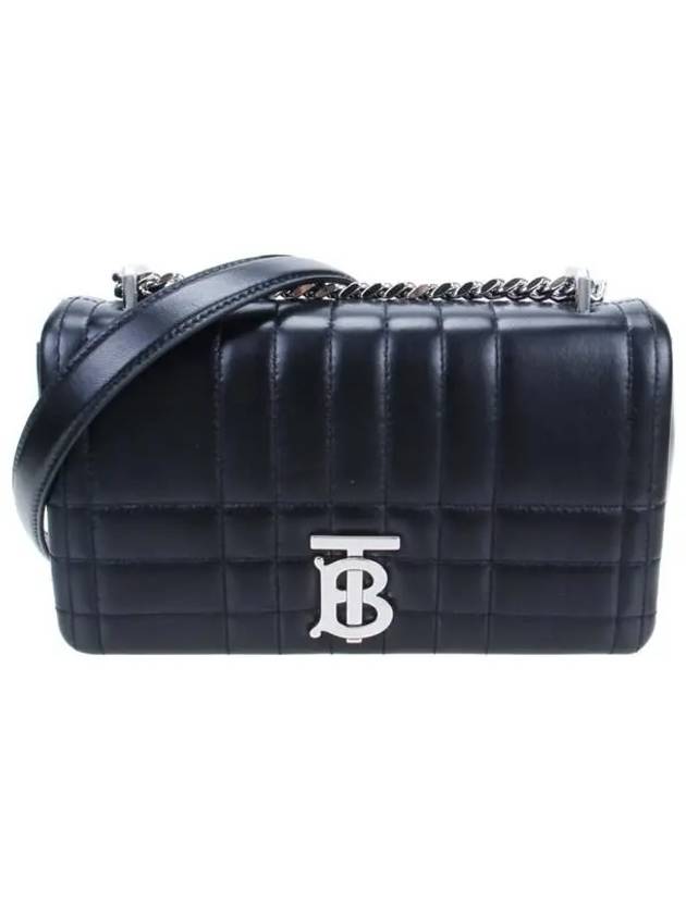 Lola Silver Quilted Shoulder Bag Black - BURBERRY - BALAAN 2