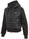 Bolsena Goose Down Mix Hoodie Cardigan Black - DUVETICA - BALAAN 3