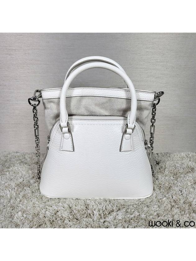 5AC Classique Micro Tote Bag White - MAISON MARGIELA - BALAAN 4