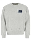 Logo Detail Crew Neck Cotton Sweatshirt Grey - SPORTY & RICH - BALAAN 2