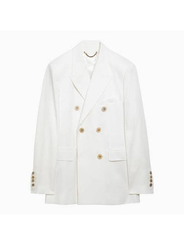 Double Breasted Blazer Jacket White - GOLDEN GOOSE - BALAAN 1