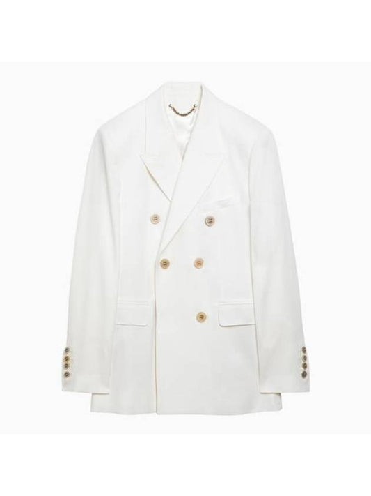 Double Breasted Blazer Jacket White - GOLDEN GOOSE - BALAAN 1