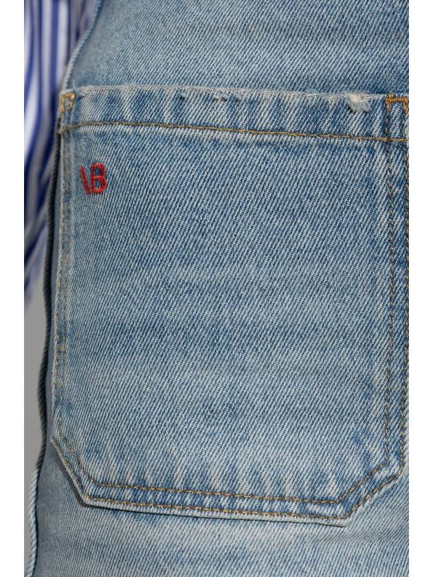 Victoria Beckham Jeans With Logo, Women's, Light Blue - VICTORIA BECKHAM - BALAAN 5