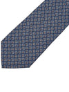 Tetris Print Silk Tie Navy - SALVATORE FERRAGAMO - BALAAN 6