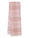 Check Pattern Wool Muffler Pink - BURBERRY - BALAAN 1