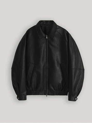 Vegan Leather Over Blouson Jacket Black - ARK.B - BALAAN 1