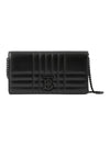 Women's Lola Detachable Strap Quilted Leather Long Wallet Black - BURBERRY - BALAAN 2