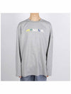 Logo Print Long Sleeve T-Shirt Grey - MONCLER - BALAAN 3