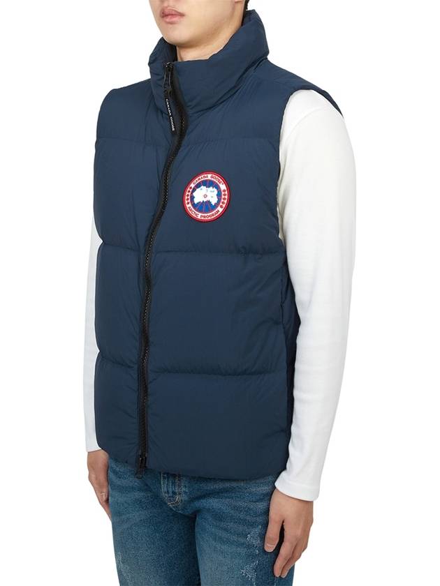 Lawrence Patch Shell Linings Quilted Down Vest Blue - CANADA GOOSE - BALAAN 4