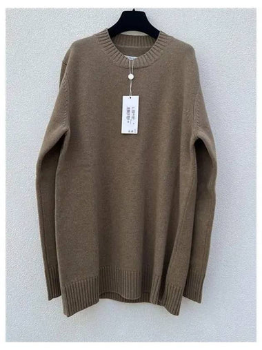 Back Stitch Wool Knit Top Camel - MAISON MARGIELA - BALAAN 1