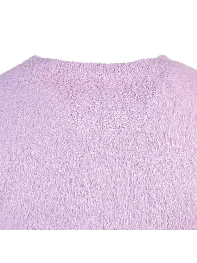 Pearl Button Back Stitch Angora Short Cardigan Lavender - MAISON MARGIELA - BALAAN 7