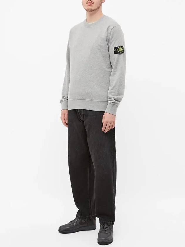 Wappen Patch Crew Neck Sweatshirt Grey - STONE ISLAND - BALAAN 6