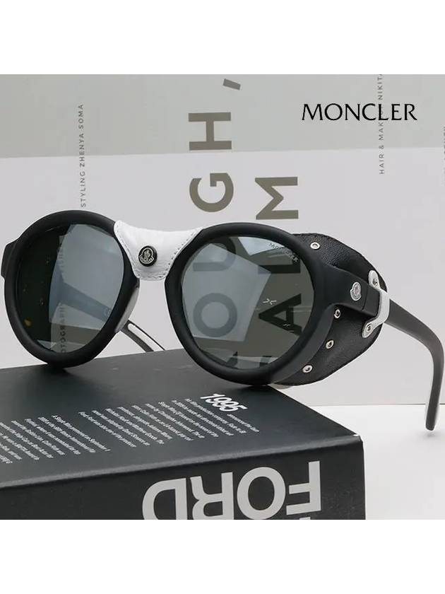 Sunglasses ML0046 02C Leather Strap Mirror - MONCLER - BALAAN 2