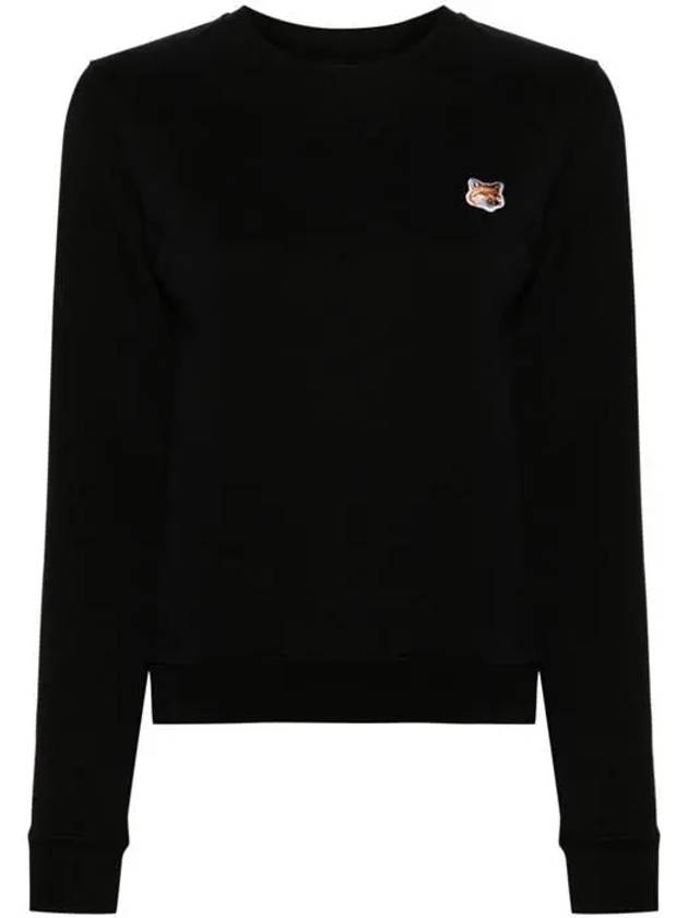 Fox Head Patch Regular Sweatshirt Black - MAISON KITSUNE - BALAAN 2