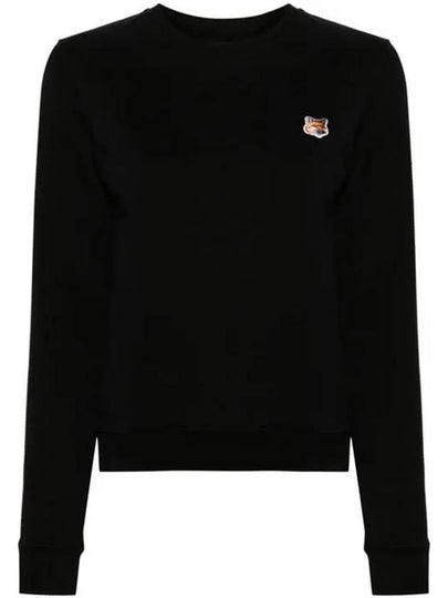 Fox Head Patch Regular Sweatshirt Black - MAISON KITSUNE - BALAAN 2