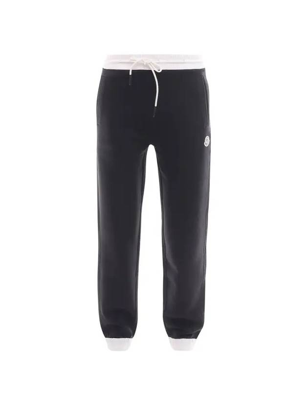 Women's Contrast Trim Drawstring Jogger Track Pants Black - MONCLER - BALAAN.