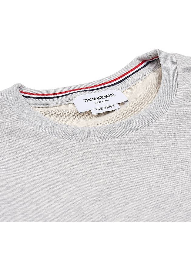 Classic Loopback Terry Tonal 4-Bar Relaxed Fit Crewneck Sweatshirt Pale Grey - THOM BROWNE - BALAAN 6