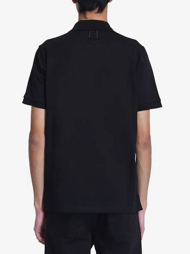 Fendilicious Short Sleeve Polo Shirt Black - FENDI - BALAAN 5