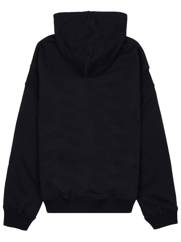 Men's Lip Detail Hoodie Black - SOLID HOMME - BALAAN 3