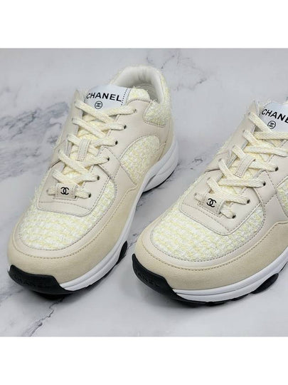 Women s Cotton Tweed Sneakers G38299 Y56628 K6022 - CHANEL - BALAAN 2