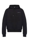 Le Brode Embroidered Logo Cotton Hoodie Black - JACQUEMUS - BALAAN 2