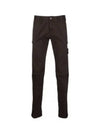 Men's Waffen Patch Straight Pants Dark Brown - STONE ISLAND - BALAAN 2