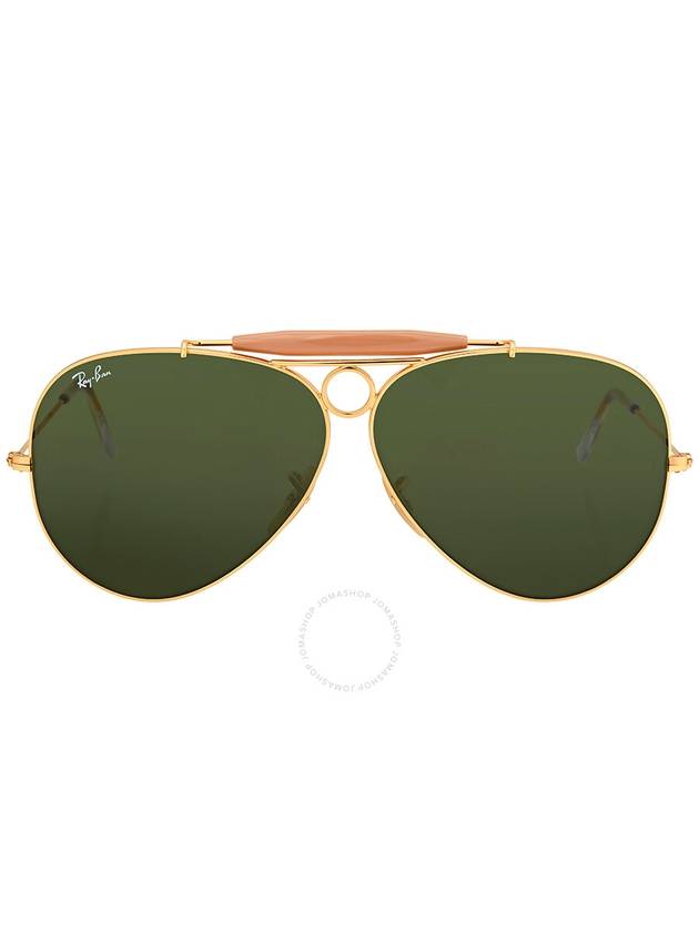 Ray Ban Shooter Green Classic G-15 Aviator Unisex Sunglasses RB3138 001 62 - RAY-BAN - BALAAN 1