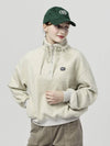 Doyou Know MC Women s Half Zip up Loose Fit Soft Knit Tetch Olive Green Sweatshirt DO6242SW22 - DOYOUKNOWMC GOLF WEAR - BALAAN 3